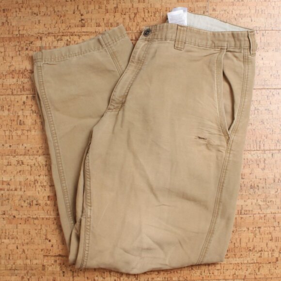 Columbia Khaki Pants Mens 38 Tan Distressed - Picture 2 of 13